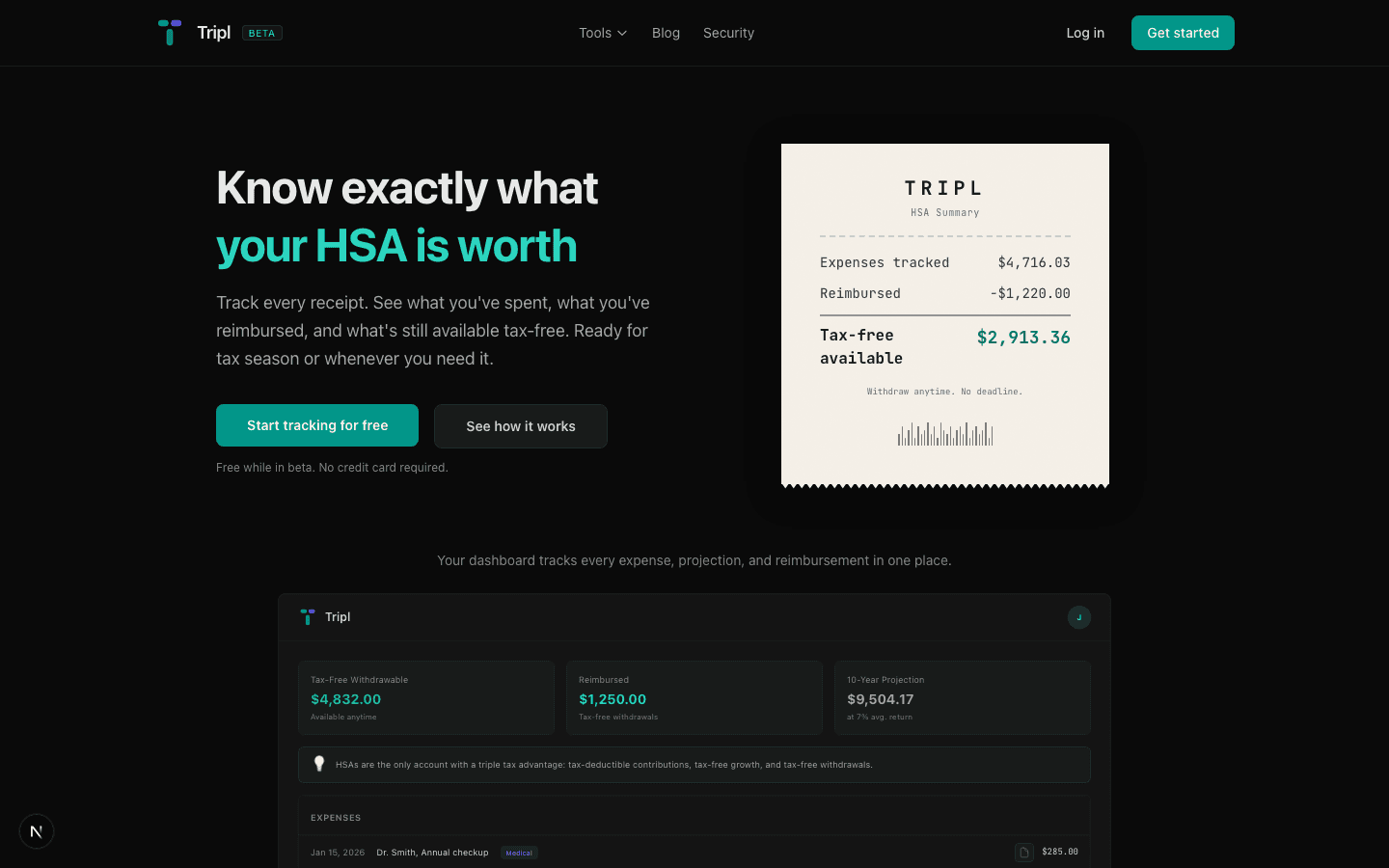 Tripl gives you a clear overview of your HSA strategy